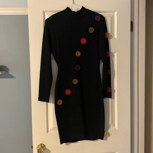 Andrea Jovine Black Sweater Dress